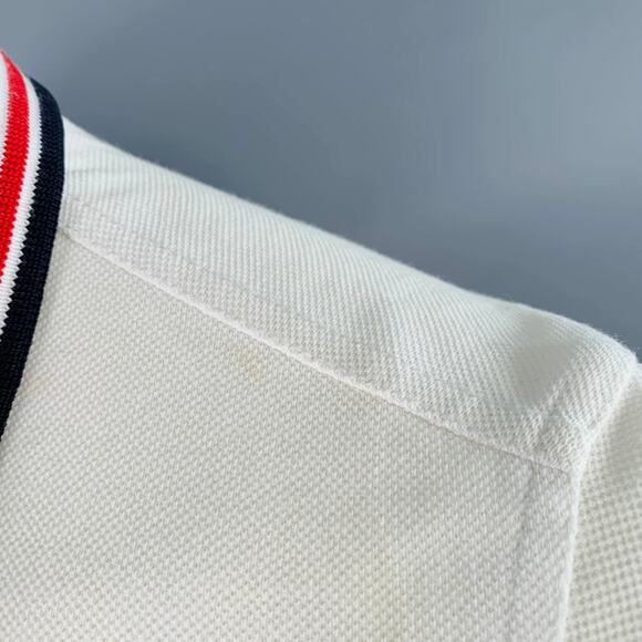 FRED PERRY Size S White Red Black Cotton Slim Fit Contrast Trim Polo - Picture 6 of 9